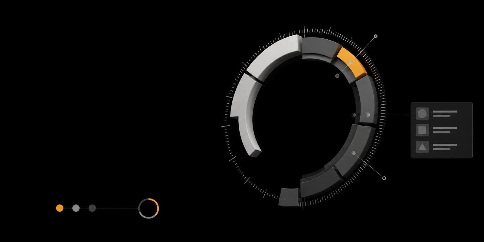 Segmented automation instrument showing a connected operating system